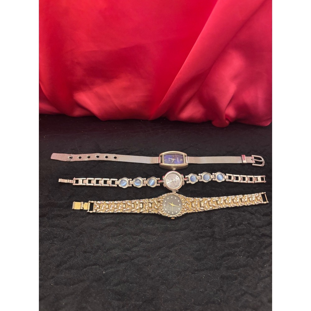 Vintage Womens Watch Lot Rumours Fondini Life Long Gold Silver Tone Untested